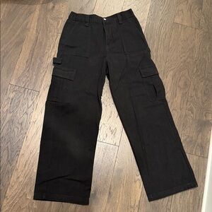 Boheme Midnight Black Cargo Wide Leg Jeans